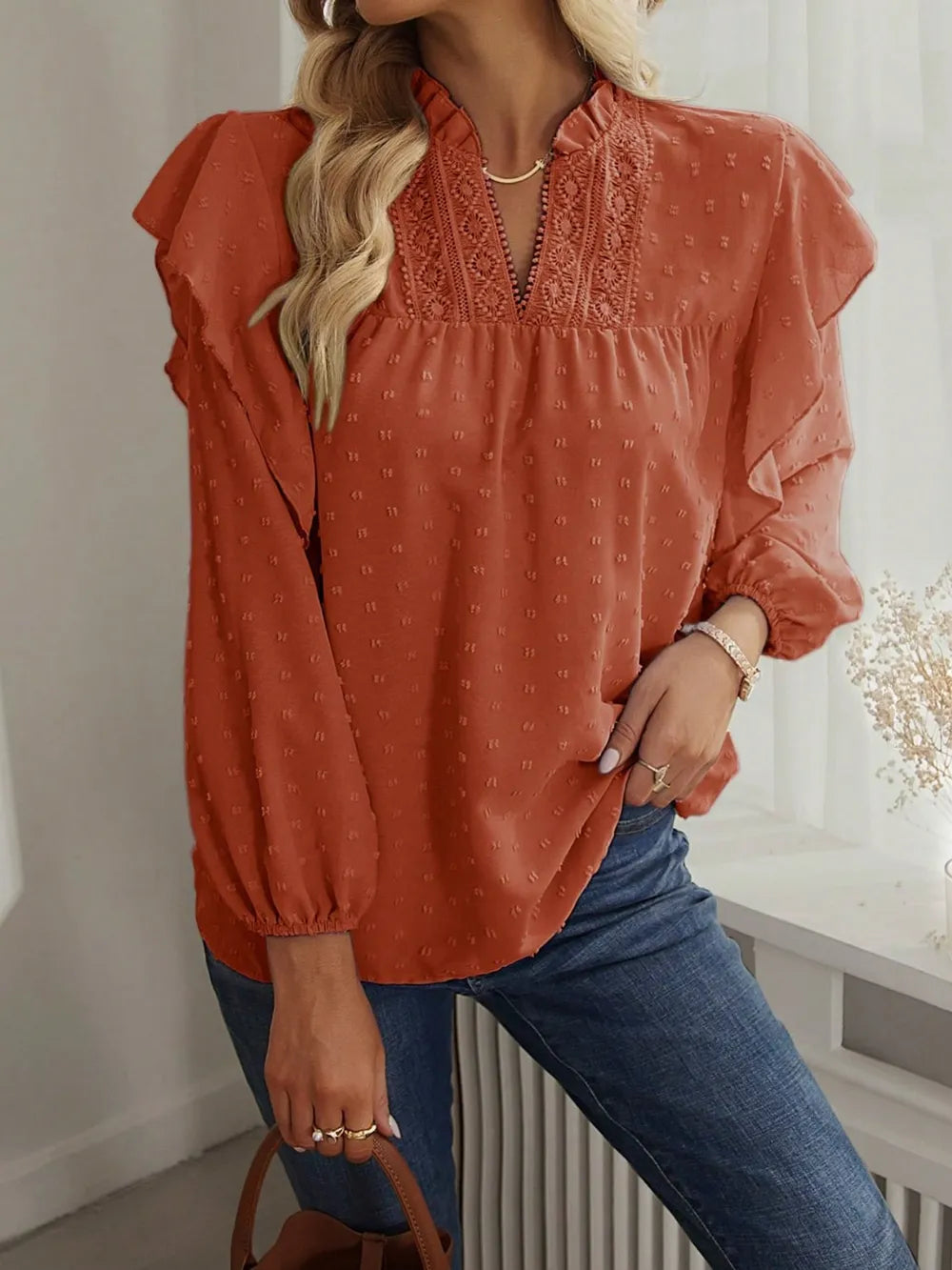 Blusa Mujer Estampado Floreado Elegante