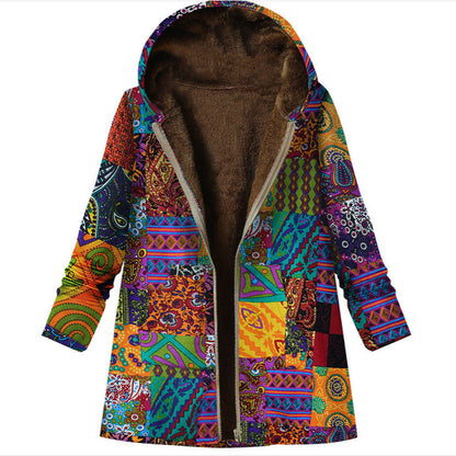 Chaquetón Mujer Estampado Cálido Invierno