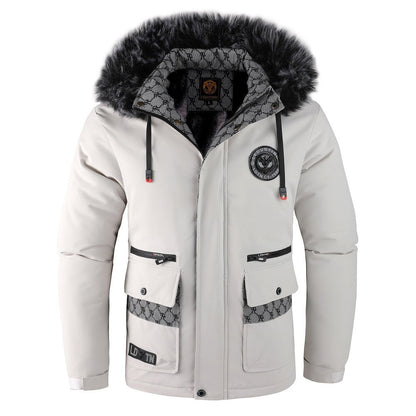 Chaqueta Hombre Abrigo Piel Capucha Desmontable - Vestiria