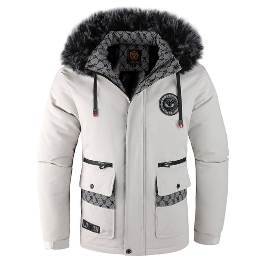 Chaqueta Hombre Abrigo Piel Capucha Desmontable - Vestiria