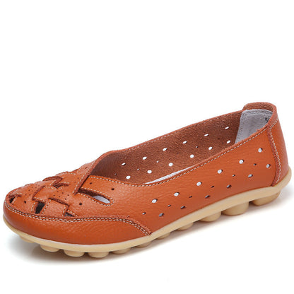 Zapatos Mocasines Mujer Perforados Flexibles