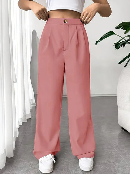 Pantalón Cintura Alta Amplio Mujer