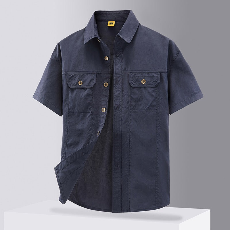 Camisa Hombre Casual con Bolsillos Prácticos