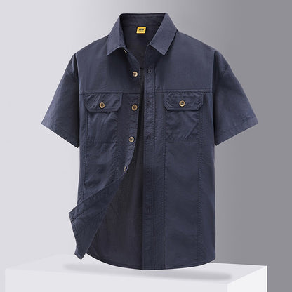 Camisa Hombre Casual con Bolsillos Prácticos