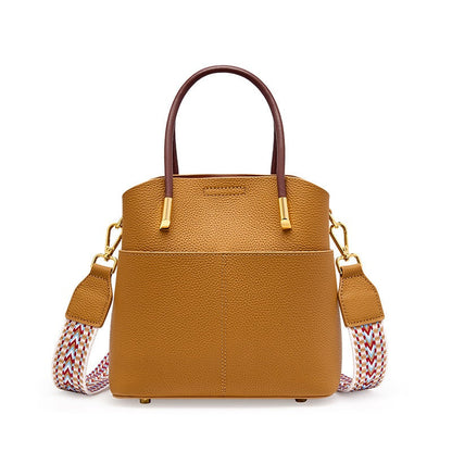 Bolso bandolera de piel texturizada para mujer