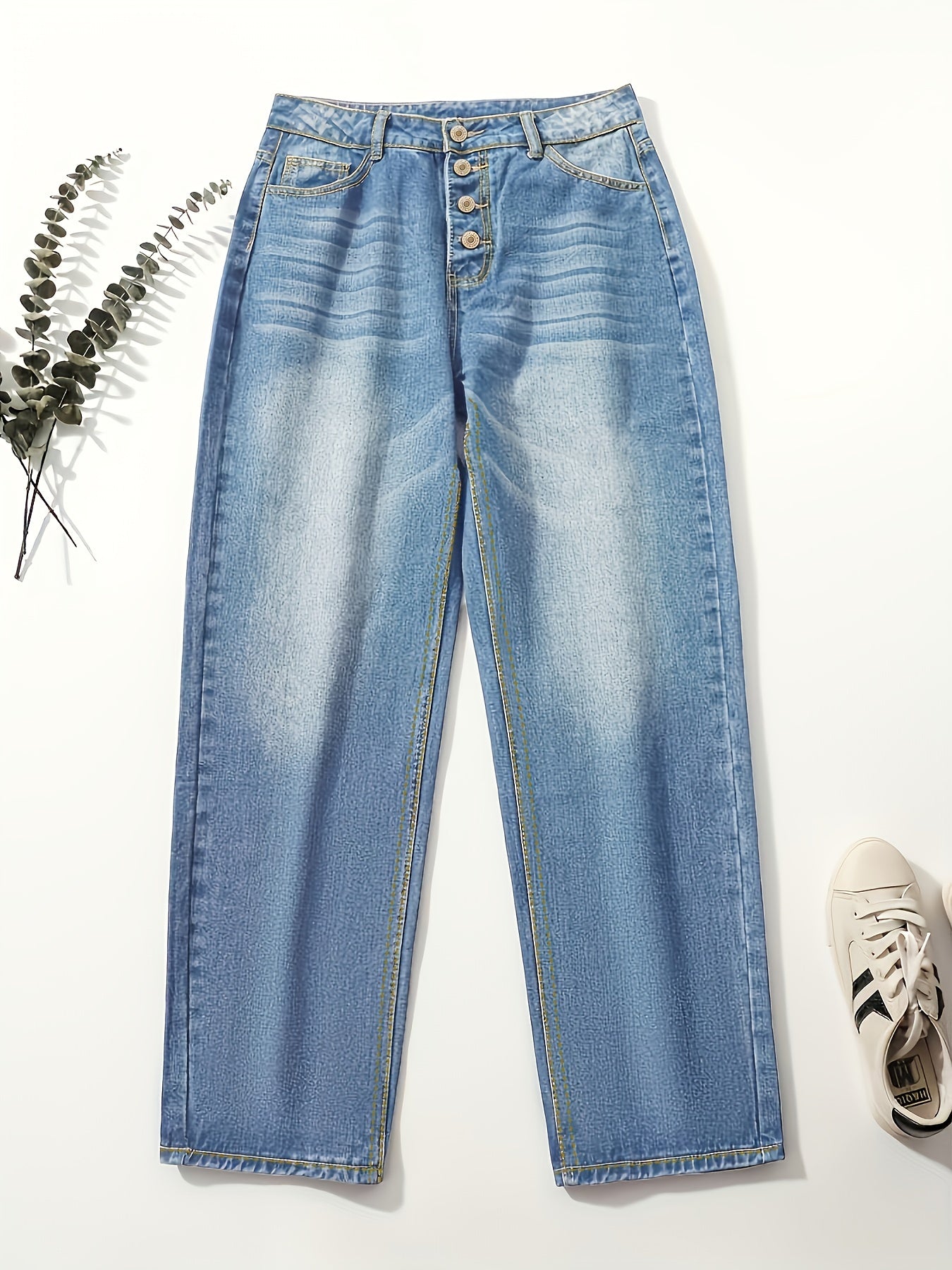 Pantalones Vaqueros Clásicos Anchos
