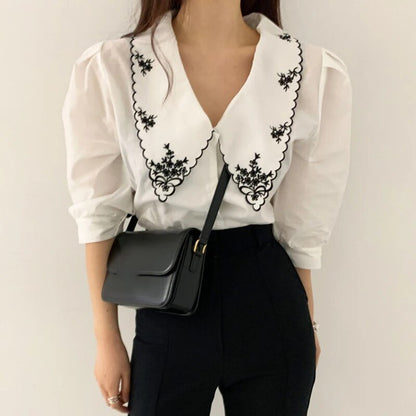 Blusa Mujer Elegante con Bordados - Vestiria