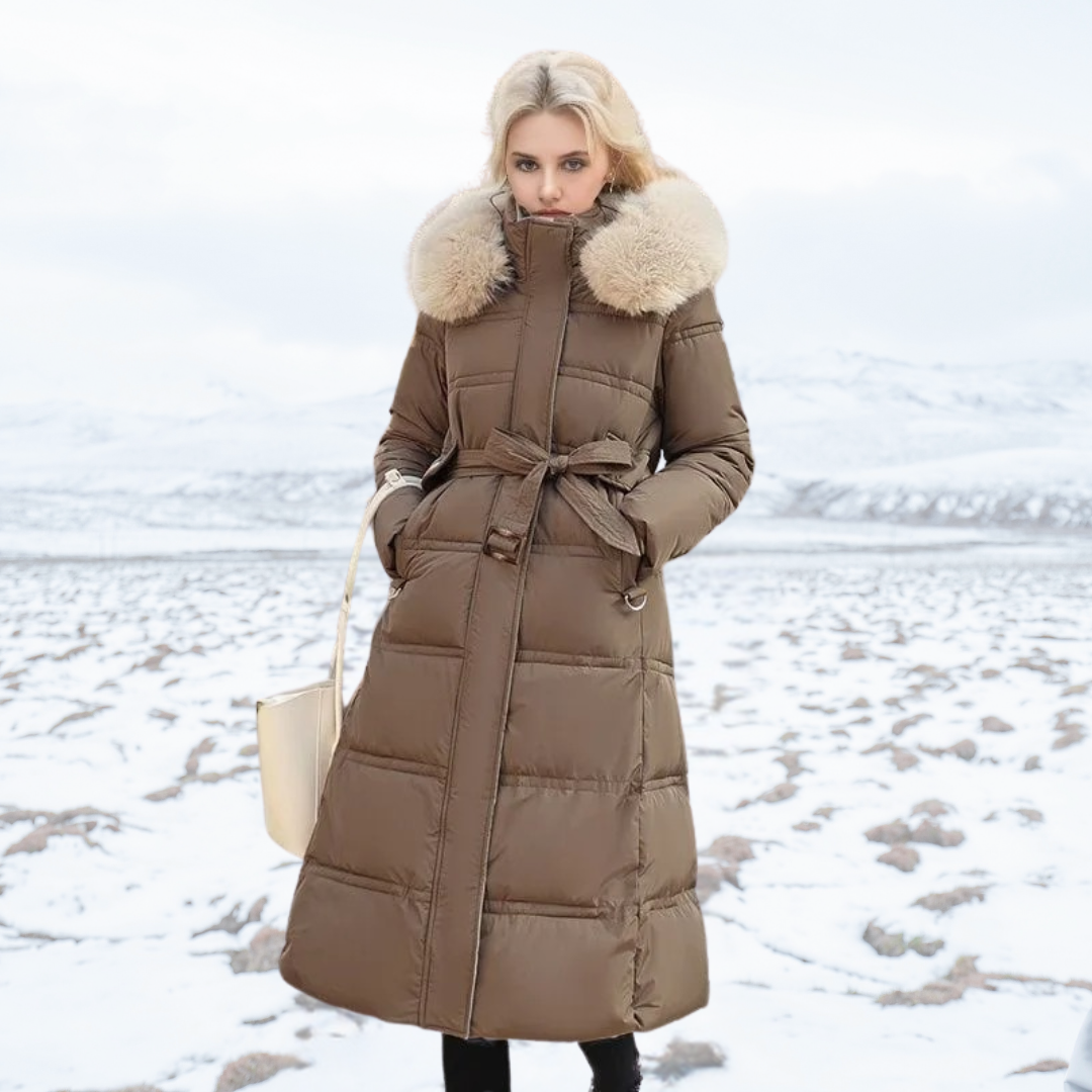 Abrigo Acolchado Mujer Pelo Sintético Invierno