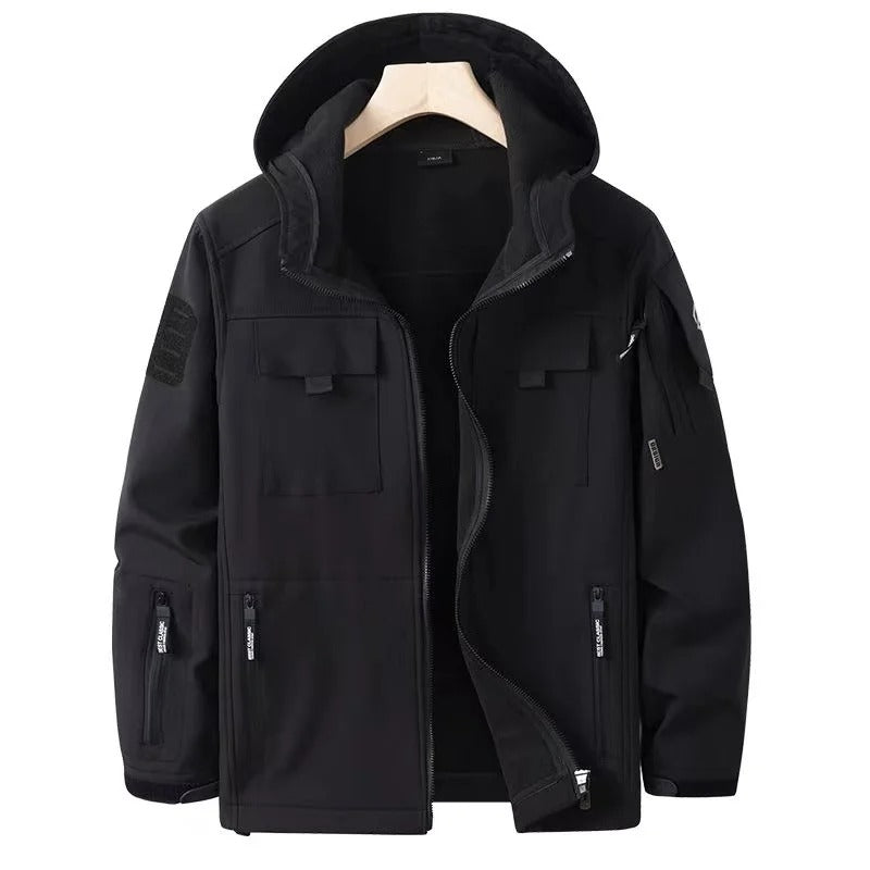 Chaqueta Trekking Hombre Impermeable Capucha