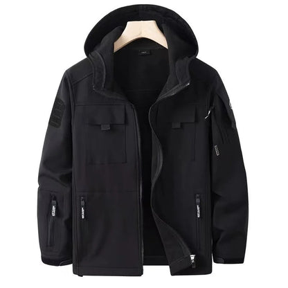 Chaqueta Trekking Hombre Impermeable Capucha