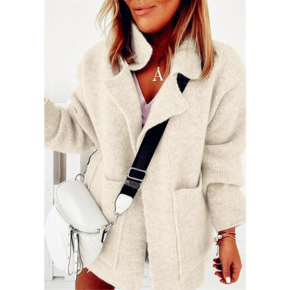 Cardigan Mujer Punto Mangas Amplias Cálido