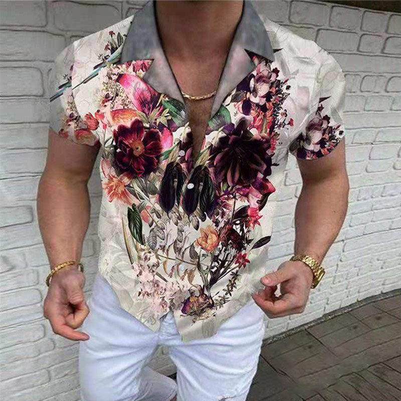 Camisa Verano Ligera Estampada Hombre