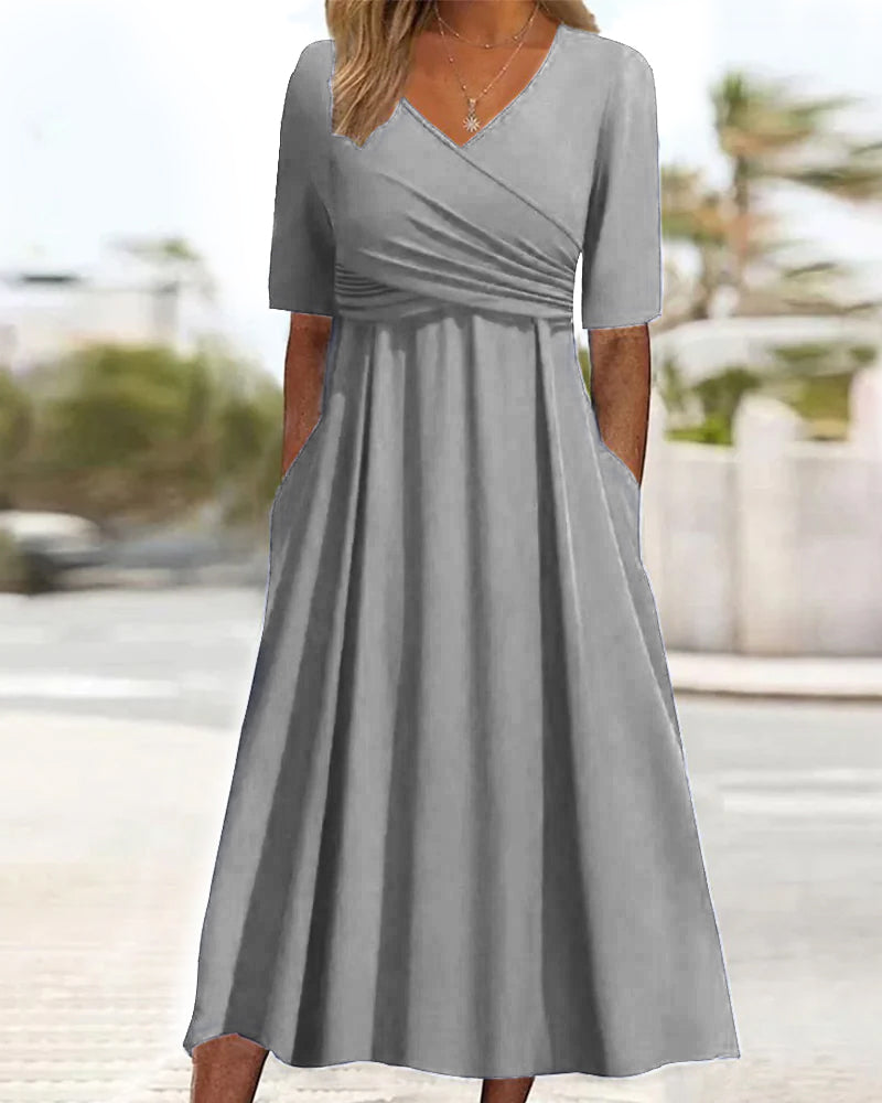 Vestido Cruzado Verano Manga Corta