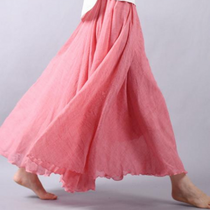 Falda Boho Chic Plisada Mujer