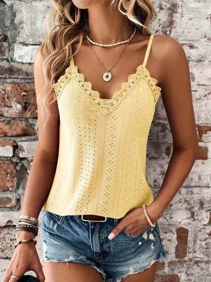 Top de Encaje Elegante Sin Mangas