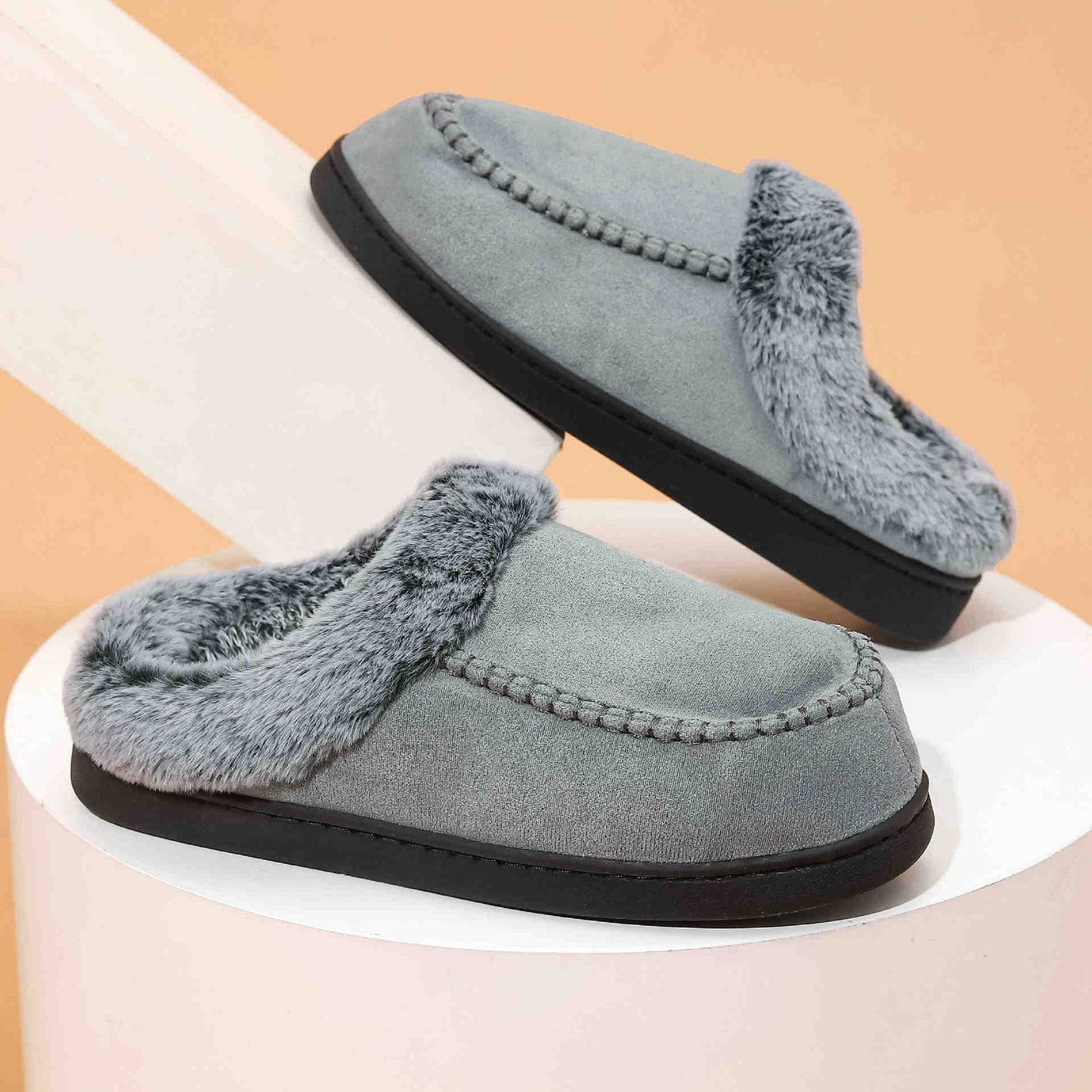 Pantuflas Hombre Piel Suave Invierno