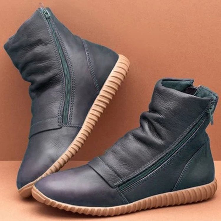 Botas Mujer Cuero Caña Media Elegantes - Vestiria