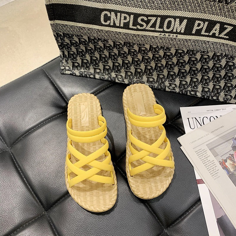 Sandalias Mujer Romana Tiras Cruzadas - Vestiria