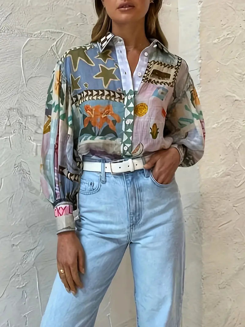 Blusa Estilo Boho Manga Larga - Vestiria