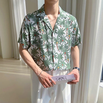 Camisa Hombre Estampado Floral Relajada