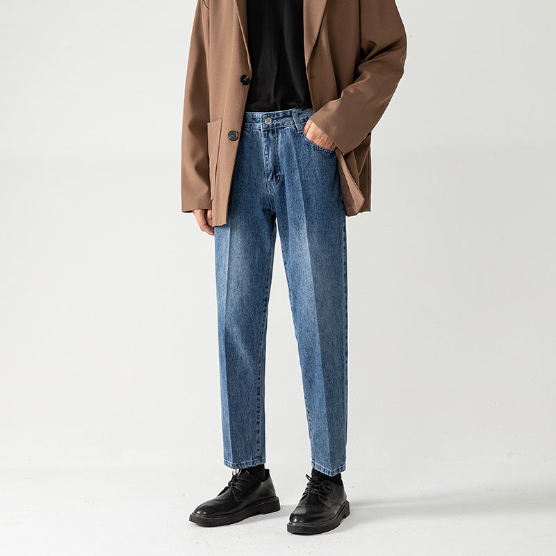 Pantalones vaqueros ajustados cintura alta para hombre