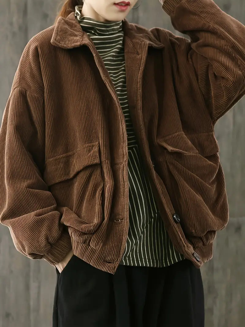 Chaqueta Pana Mujer Corte Clásico - Vestiria