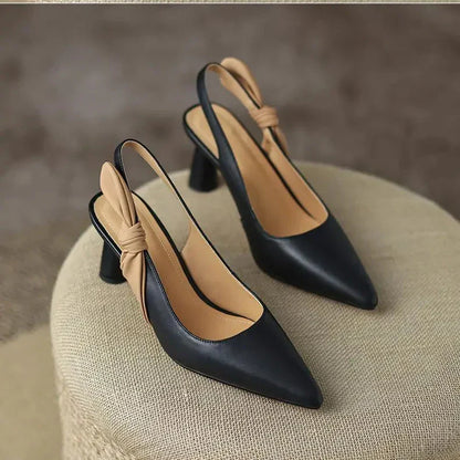 Zapatos Mujer Negros con Lazo Elegantes
