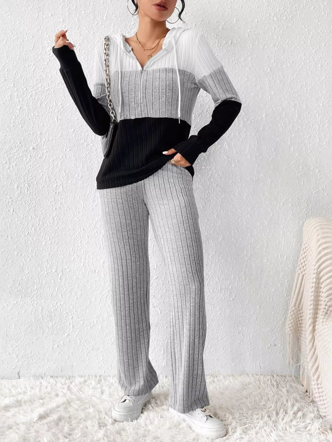 Sudadera con Capucha y Pantalón Deportivo Cálido
