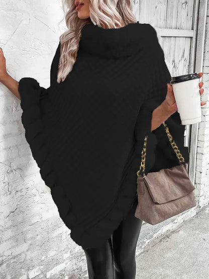 Jersey Poncho Punto Suave Femenino