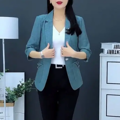 Chaquetilla Mujer Clásica Un Botón