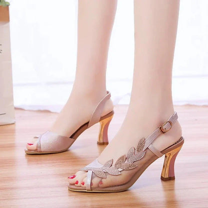 Zapatos de Tacón de Malla Elegantes