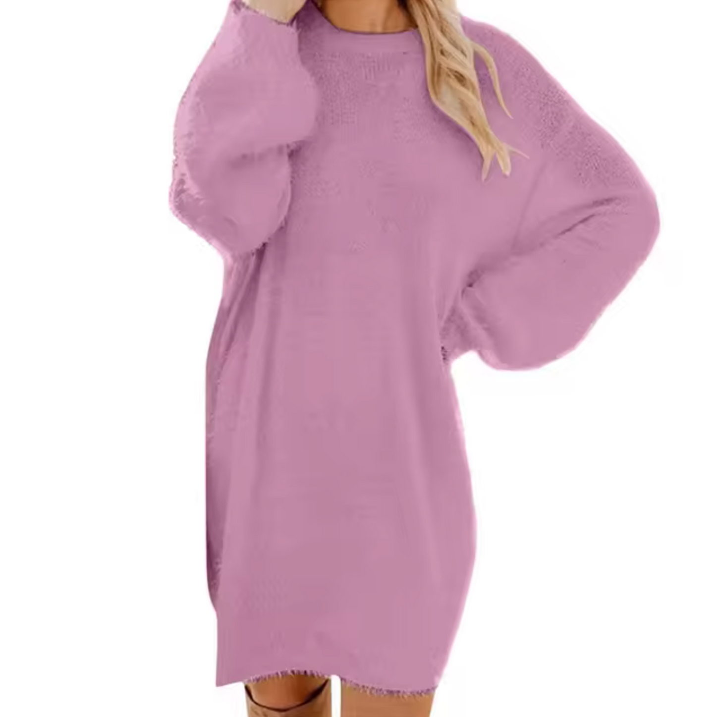 Vestido de punto cómodo mujer informal