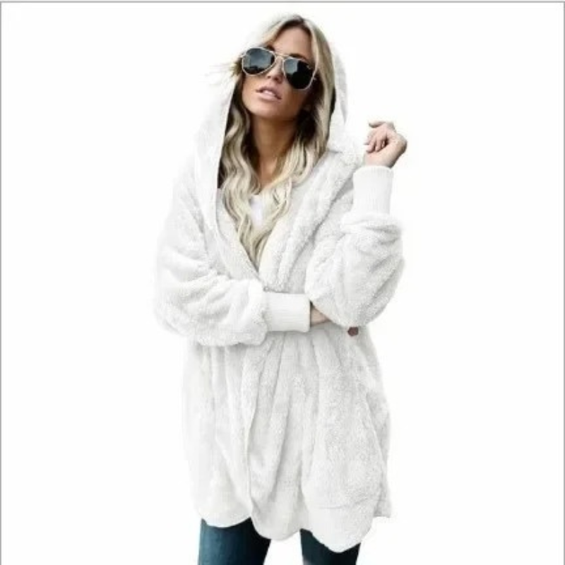 Chaqueta Teddy Corta Abrigada Mujer
