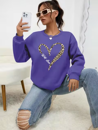 Sudadera de algodón estampada animal print