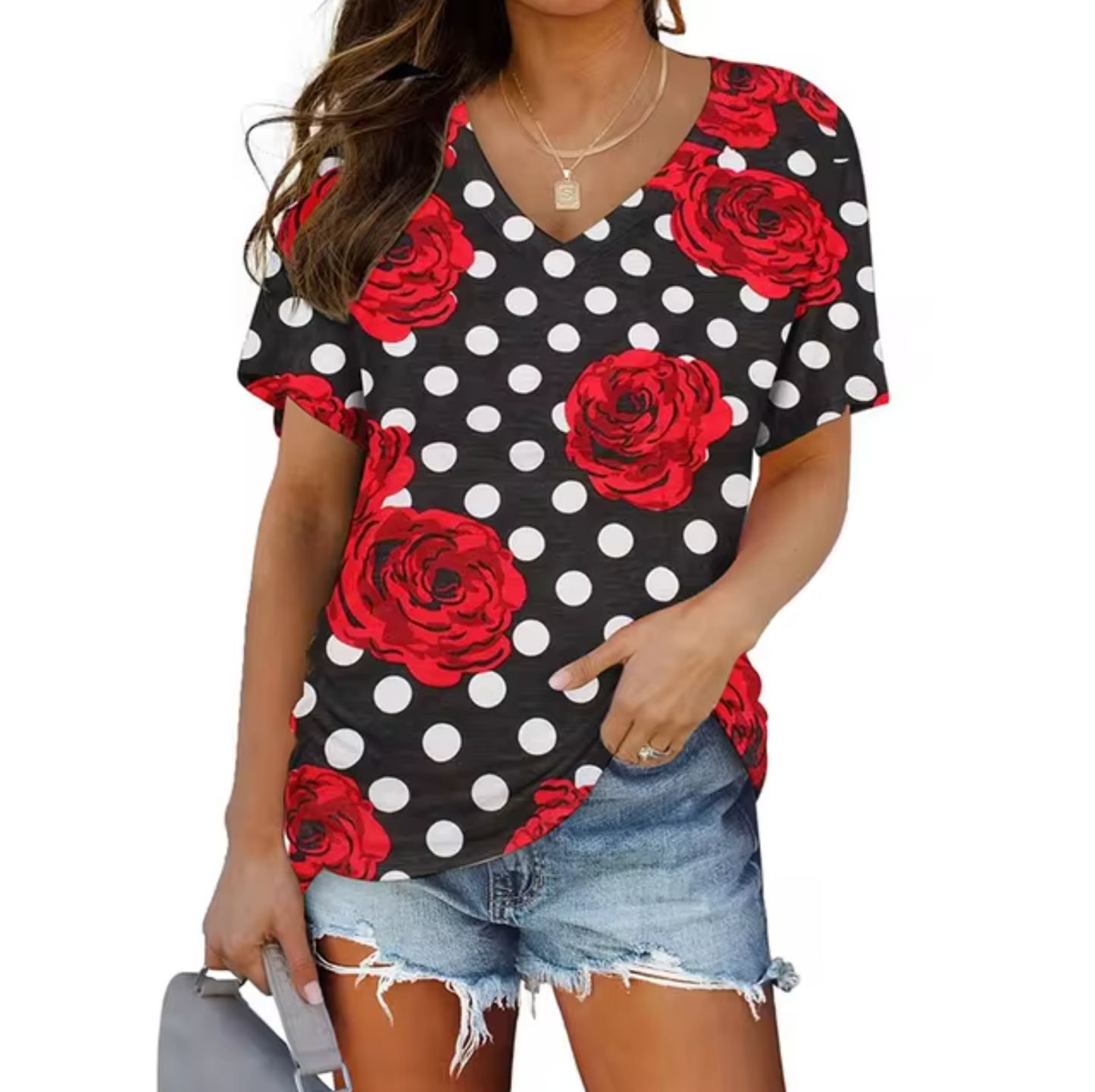 Camisetas Mujer Estampadas Cuello V