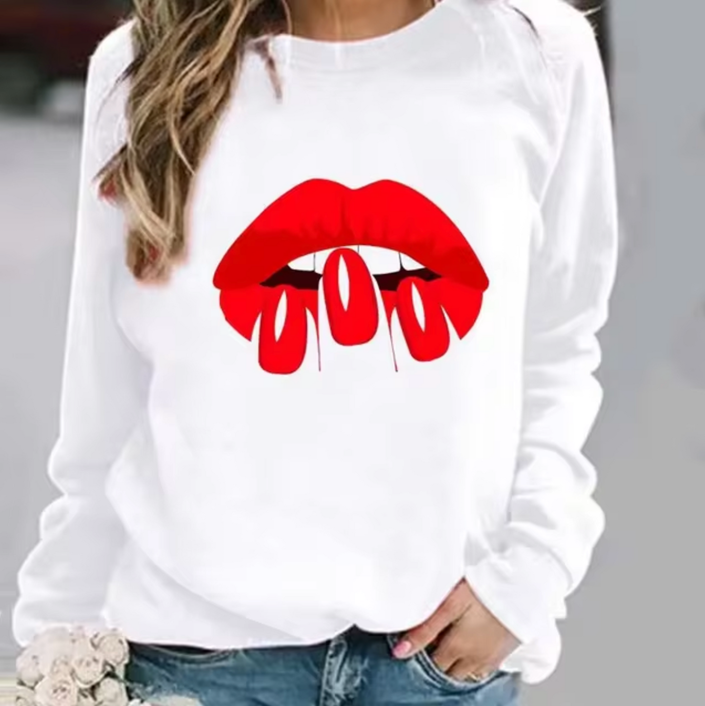 Sudadera de algodón con estampado divertido