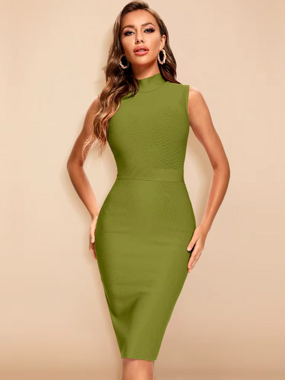Vestido Céleste de Punto sin Mangas