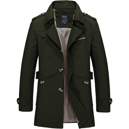 Abrigo Trench Clásico Mujer Impermeable