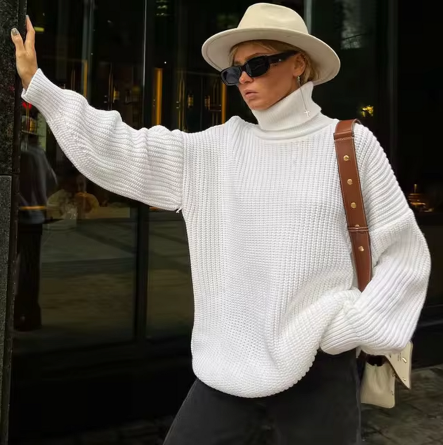 Sudadera Punto Grande Cuello Alto