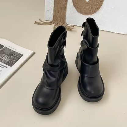 Botas Cuero Clásicas Sin Cordones