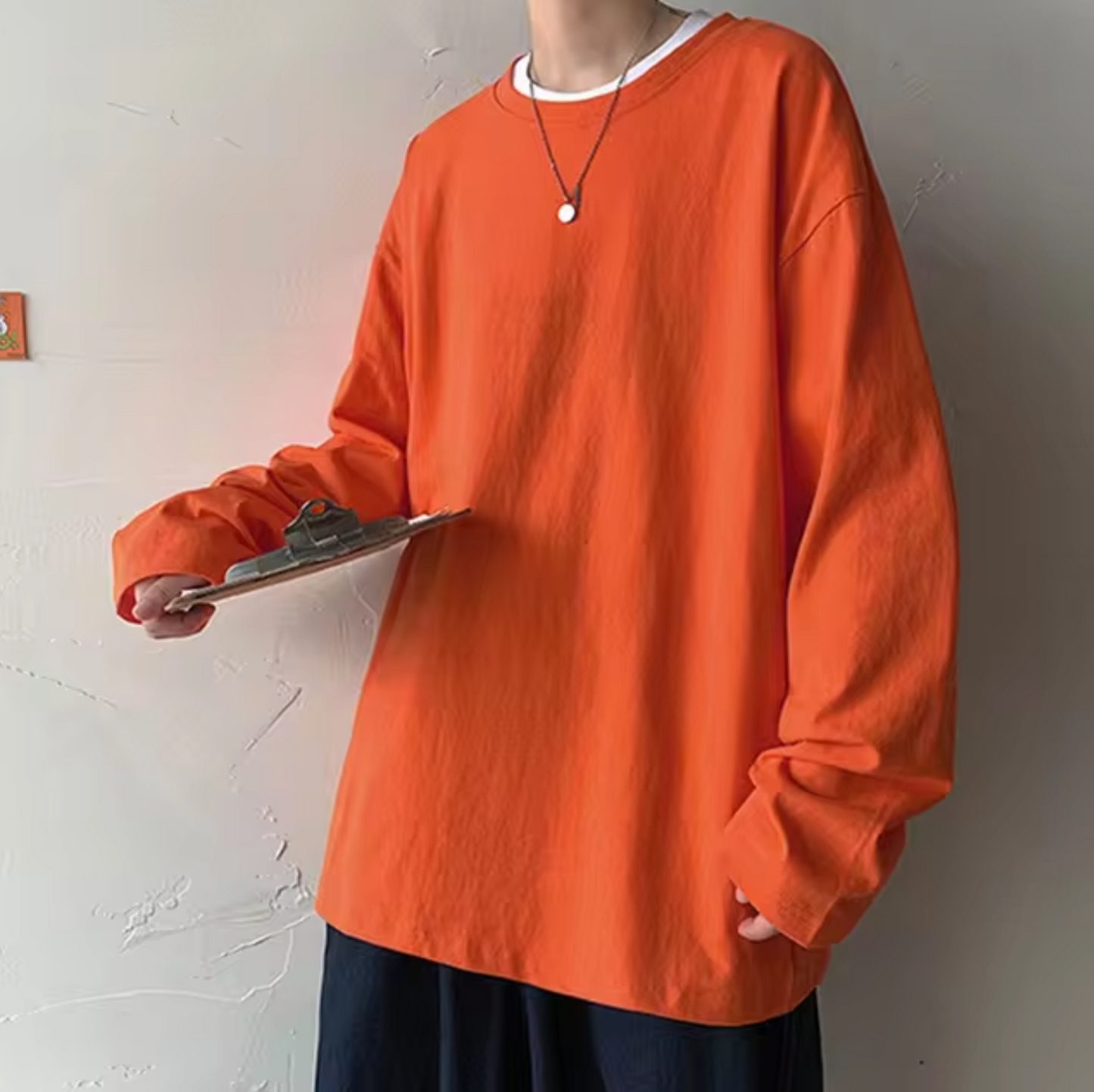 Camisa Grande Manga Larga Confortable