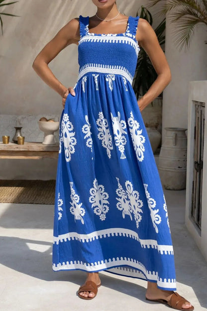 Vestido Estampado Elegante Sin Mangas Fiesta
