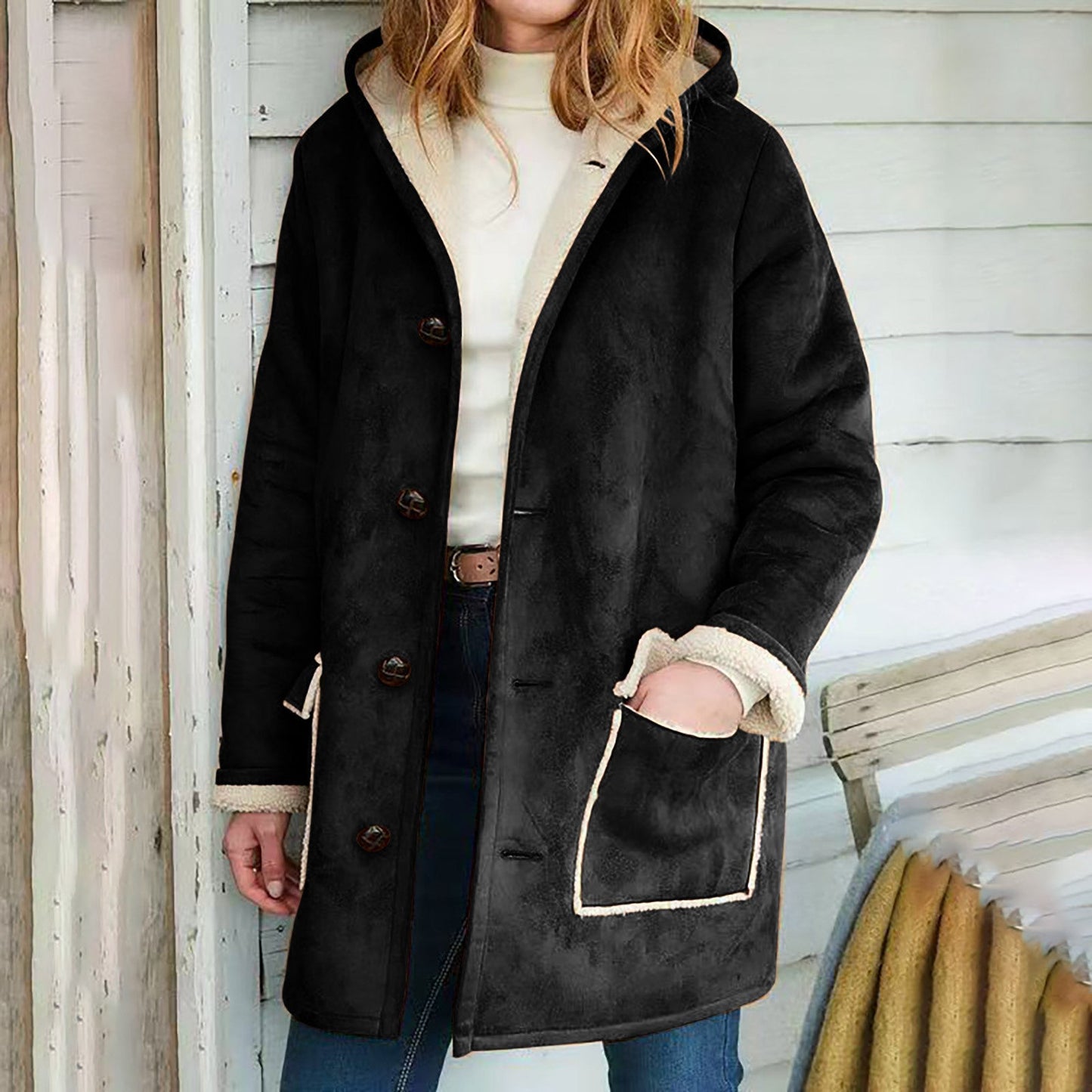 Chaquetón Mujer Ante Suave Interior Plush
