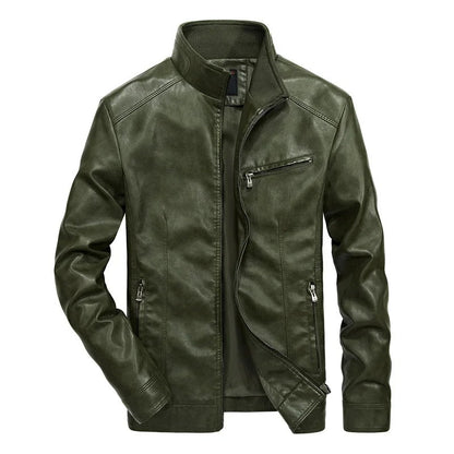 Chaqueta Moto Cuero Resistente Hombre