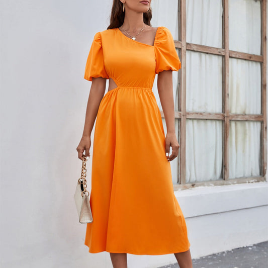 Vestido Mujer Midi Elegante Escote Original - Vestiria