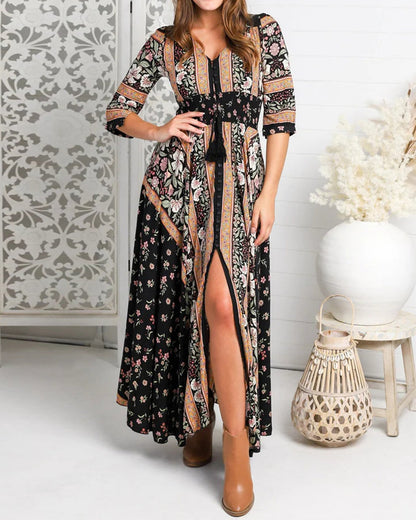 Vestido Florales Vintage Feminino - Vestiria