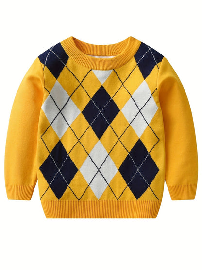 Jersey Niño Punto Argyle Cálido