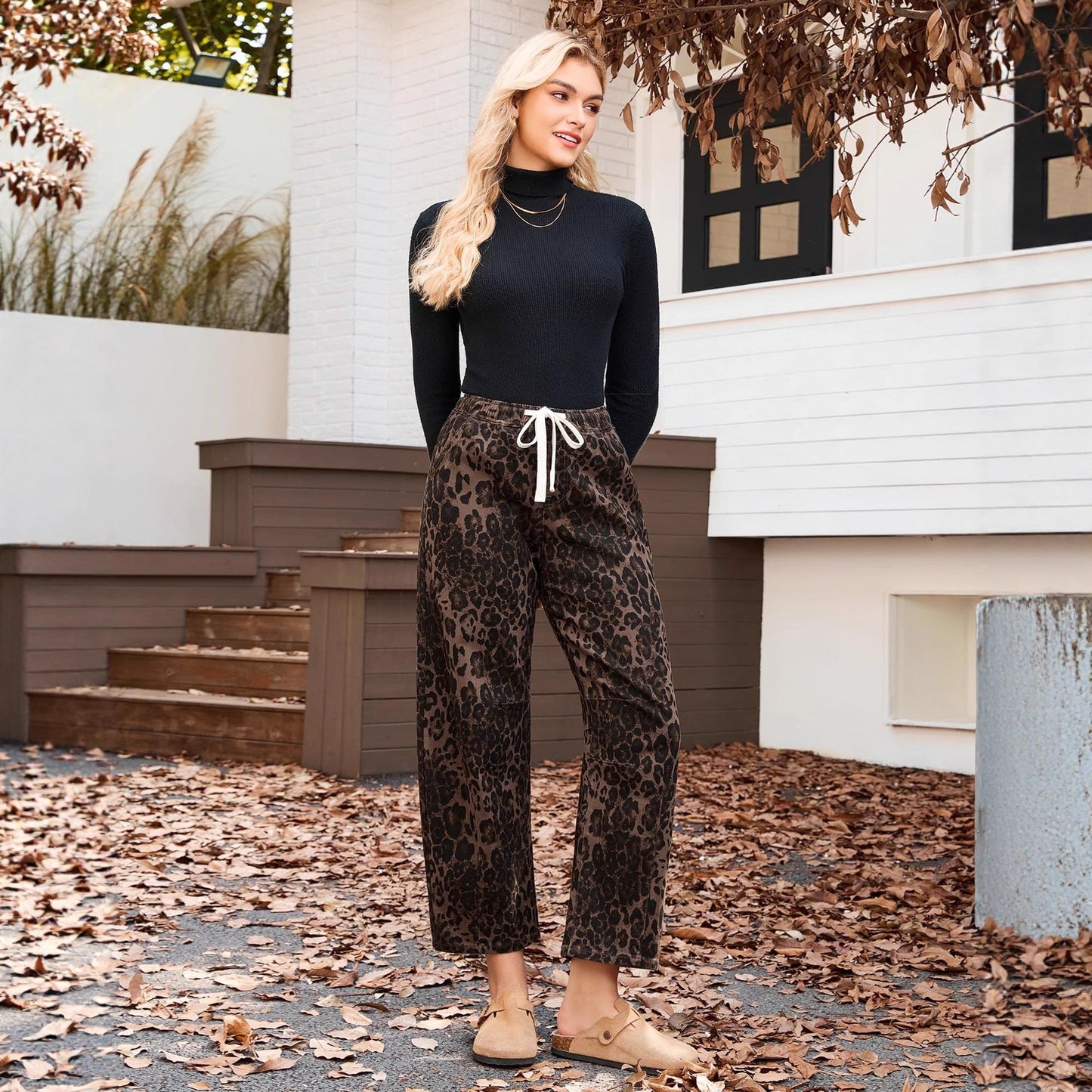 Pantalones Mujer Rectos Cintura Elástica Cómodos - Vestiria