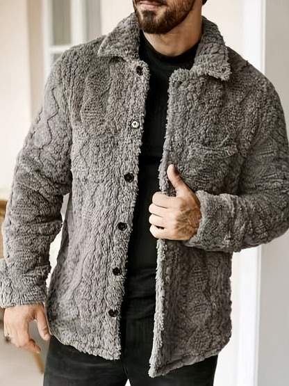 Chaqueta casual forro suave cuello alto