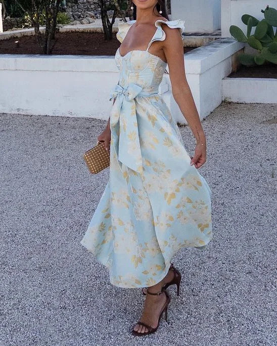 Vestido Lazo Floral Feminino - Vestiria